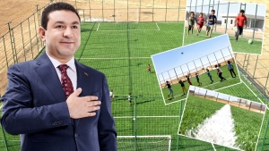 BAŞKAN ÖZYAVUZ, KIRSALDAKİ GENÇLERİ HALI SAHALARLA BULUŞTURUYOR (1)