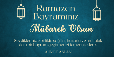 Lacivert Altın Ramazan Bayramı Kutlama Instagram Gönderisi