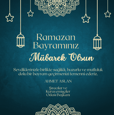 Lacivert Altın Ramazan Bayramı Kutlama Instagram Gönderisi