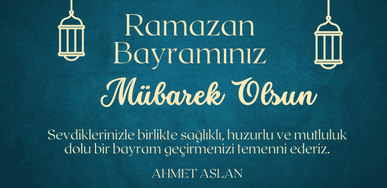Lacivert Altın Ramazan Bayramı Kutlama Instagram Gönderisi