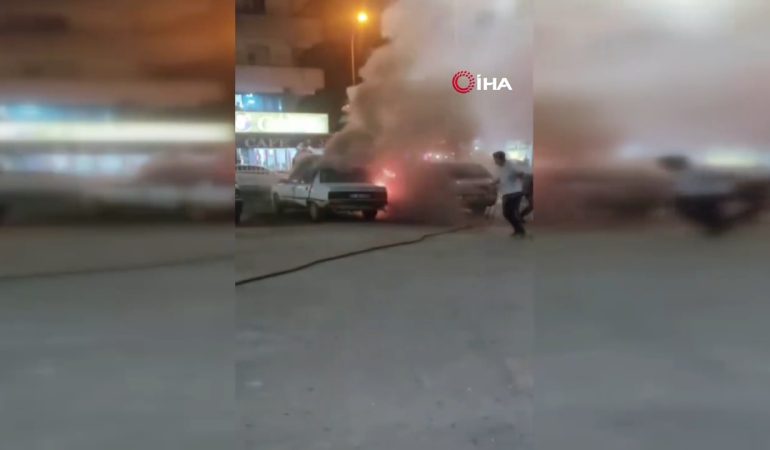 SİVEREK’TE PARK HALİNDEKİ OTOMOBİL YANDI, MAHALLEDE PANİK YAŞANDIŞanlıurfa’nın Siverek ilçesinde